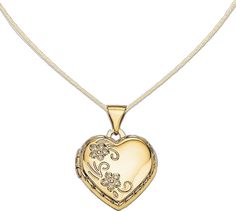 Heart Shaped Yellow Gold Jewelry With Intricate Design, Heart-shaped Yellow Gold Jewelry With Intricate Design, Yellow Gold Heart Pendant With Intricate Design, Intricate Heart Pendant In Yellow Gold, Yellow Gold Heart Pendant Jewelry With Intricate Design, Elegant Flower Pendant Locket Necklace For Keepsakes, Elegant Yellow Gold Heart Pendant Locket Necklace, Elegant Flower Pendant Locket Necklace For Anniversary, Elegant Heart Shaped Filigree Locket Necklace