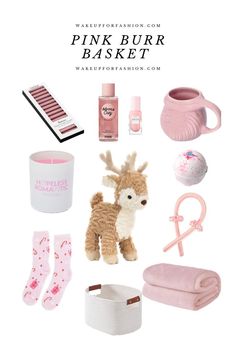 Burr Basket in Blush Pink | Wake Up For Fashion Sleeping Basket Gift, Pink Burr Basket, What To Put In A Gift Basket, Things To Put In A Gift Basket, Burr Basket Ideas, Valentines Basket Ideas, Bae Baskets, Cute Gift Basket Ideas, Bestie Basket