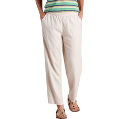 This wide-leg style feels just as cool as it looks. The linen-like Taj Hemp Pant is made with a hemp-blend fabric with just the right amount of stretch, making it ideal for an active day on the town or a laid-back afternoon at home. Comfortable Linen Pants For Vacation, Comfortable Beige Wide Leg Pants For Spring, Comfortable Linen Wide Leg Pants For Spring, Comfortable Straight Leg Wide Pants For Spring, Comfortable Linen Wide Leg Pants With Elastic Waistband, Comfortable Wide Leg Straight Pants For Spring, Versatile Beige Linen Bottoms, Beige Relaxed Fit Wide Leg Pants With Pull-on Style, Summer Linen Wide Leg Pants For Everyday