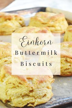 buttermilk biscuits with text overlay