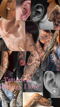 tattoos and piercings i love