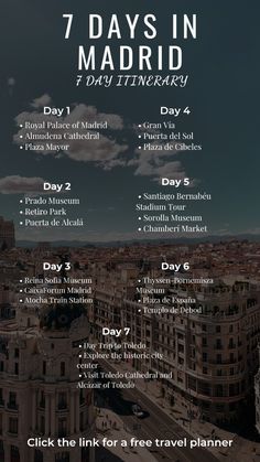 the 7 days in madrid itinerary