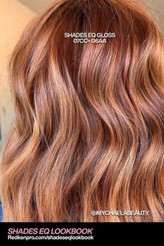 Copper Blonde Hair, Red Copper Hair Color, Shades Of Red Hair, Redken Shades