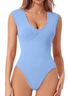 PRICES MAY VARY. Soft & smooth collection: the buttery soft fabric sculpts,smooths and defines your curves with high stretch features.Breathable fabric makes it cool and moisture-wicking for a comfortable summer fashion. Body-hugging fit: this is a double lined short sleeve bodysuit with plunge v neck and thong cut bottom.It is made with a soft,sleek,high elastic fabric to contour your curvy and provides a flattering wear. Snap closure design: It is convenient on/off for lavatory visits with the Smoothing V-neck Bodysuit, Summer Solid Color Elastane Shapewear, Seamless Soft Stretch Bodysuit, Sculpting Bodysuit With Seamless Construction, Contoured Seamless Solid Shapewear, Sculpting Solid Bodysuit With Seamless Construction, Sculpting Seamless Bodysuit, Smoothing V-neck Bodysuit In Solid Color, Solid Color Stretch Bodysuit With Soft Touch