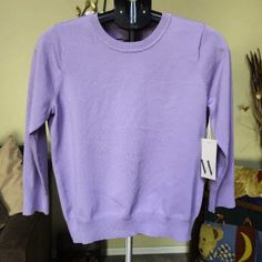 Nwt Worthington Sz Medium Lavender Purple Knit Shirt Bust Is 38 Inches Length Is 23 Inches 48% Rayon / 27% Nylon / 25 % Polyester Classic Purple Crew Neck Top, Fitted Purple Crew Neck Sweater, Fitted Long Sleeve Lavender Sweater, Fitted Lavender Long Sleeve Sweater, Basic Spring Sweater, Spring Heather Sweater, Heather Crew Neck Spring Sweater, Fitted Purple Cotton Sweater, Casual Purple Stretch Sweater