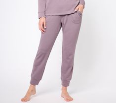 Tell the cold (and everyone else) you're out 'til further notice. You're tuning into yourself, R&R-ing in this snuggliest-ever fleece jogger. From AnyBody® Lounge and Sleepwear. Super Soft Cozy Fit Sweats For Lounging, Super Soft Cozy Sweats For Lounging, Solid Soft-washed Sweats For Loungewear, Soft-washed Solid Color Sweats For Loungewear, Solid Color Soft-washed Sweats For Loungewear, Winter Joggers With Comfort Waistband For Lounging, Cozy Fit Joggers For Winter Loungewear, Snug Athleisure Bottoms For Loungewear, Leg Cuffs