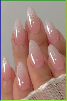 Baby Bomernails, Baby Boomer Nails With Design, Pink Baby Boomer Nails, Baby Boomer Nails Decoradas, Baby Boomer Nails Color, Baby Boomer Nail, Nails Baby Pink, Baby Boomer Nails, Glitter Gradient Nails