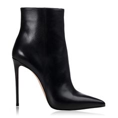 Identità Stivaletti SEKI PELLE NERO Cream Shoes, Womens Stilettos, Pointed Toe Boots, Black Leather Ankle Boots, Black High Heels, Short Boots, High Heel Boots, Timberland Boots, Leather Ankle Boots