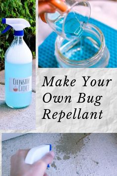 make your own bug repellent with the help of an insecticider and hand sanitizer