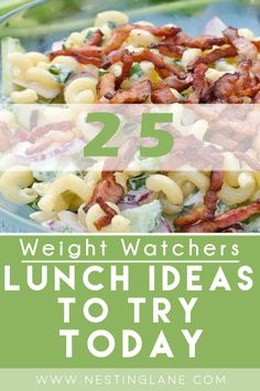 the 25 weight watcher's lunch ideas to try today with text overlay