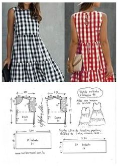 a woman's dress and top sewing pattern