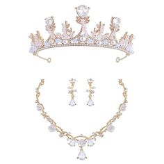 Season:All Seasons; Quantity:2; Theme:Holiday,Novelty; Type:Wearable Costume Accessories; Occasion:Daily Wear,Festival; Category:STEM; Features:Easy Carrying,Easy to Use; Package Dimensions:25.020.03.0; Listing Date:03/29/2024; Size:/ Princess Headpiece, Crown Necklace, Performance Dresses, Little Princess, Costume Accessories, Dress Accessories, Headpiece, Daily Wear, Birthday Gift