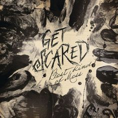 the cover art for get bewared by black and white ink on an old book