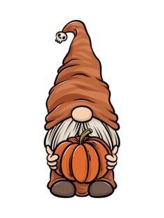 an image of a gnome with a pumpkin