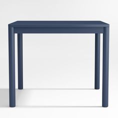 an empty blue table on a white background