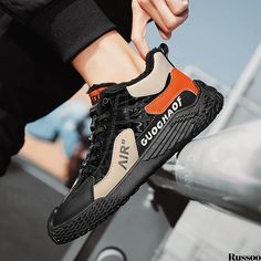 Russoo - Premium Mens Outdoor Sneakers: Stylish, Comfortable Lace-Up Shoes with Vintage Charm and Non-Slip Design Black High-top Slip-on Sneakers For Outdoor, Casual Black Non-slip Skate Shoes, Casual Black Ankle-high Slip-on Sneakers, Casual Non-slip High-top Sneakers, Black High-top Slip-on Sneakers For Spring, Casual Non-slip High-top Lace-up Sneakers, Casual Non-slip Slip-on High-top Sneakers, Casual Synthetic High-top Non-slip Sneakers, Plush Pattern