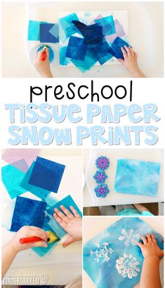 the process for making tissue paper snow prints