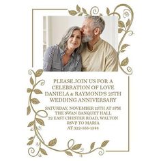 an anniversary card with the words, please join us for a celebration of love