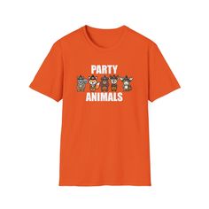 Get ready to party with our 'Party Animals' Halloween T-Shirt! Featuring adorable cartoon animals dressed in festive outfits, this tee is perfect for any fun-loving animal enthusiast. It's great for Halloween parties, casual outings, or even as a quirky Halloween costume. This shirt is available in various sizes and makes a fantastic gift for nature lovers. Celebrate in style with this unique and cheerful design! Perfect for adults and kids alike, this tee adds a playful touch to any occasion. Halloween Forest, Animal Halloween Costumes, Funny Costume, Festive Outfits, Spooky Costumes, Party Animals, Funny Costumes, Adorable Cartoon, Costume Shirts