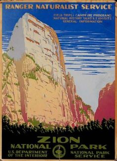 an image of a poster for the national park ranger naturalist service, which is located at the base of red rock canyon