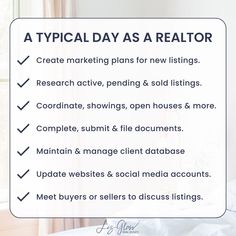 A day in the life of a Realtor is never dull! From creating marketing plans to coordinating showings, I’m here to make the home buying or selling process as smooth as possible. 🗓️🏡 Realtor Success, Real Estate Instagram, Marketing Plans, Social Media Facebook, Day In The Life, A Typical, Marketing Plan, Estate Agent, Real Estate Agent