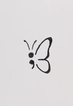 a black and white photo of a butterfly on a gray background with the words,