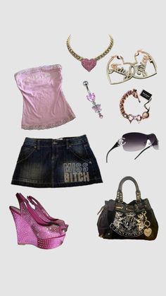 Juicy Couture Clothes, 2000s Mcbling, Preformance Outfits, Cute Skirt Outfits, Swaggy Outfits