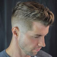 Low Tape Up with Textured Spiky Hair  #hair #spiky #Tape #textured Short Haircuts For Men, Human Hair Pieces, Spiky Hair, Cool Hairstyles For Men, Hair And Beauty