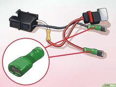 the wiring for an electric vehicle is shown