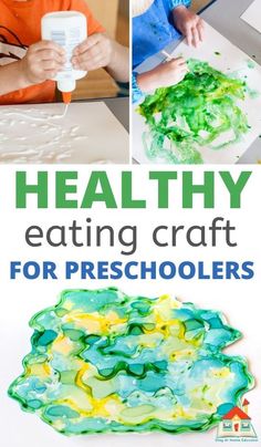 healthy eating craft for preschoolers with the title overlay reading healthy eating craft for preschoolers