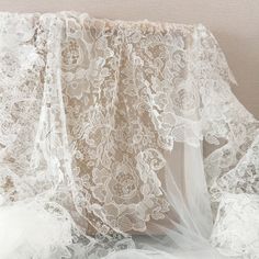 1 Yard Exquisite Alencon Lace Fabric with Crochet Rose Flower Ivory, Floral Emrboidery Fabric for Wedding Gown, Lace Caps, Bridal Veils Cream Lace Veil With Lace Work, Lace Veil With Lace Trim For Ceremonies, Wedding Tulle Fabric With Lace Patchwork, Lace Ceremony Veil With Lace Trim, Ceremony Lace Veil With Lace Trim, Ceremony Veil With Lace Trim, Cream Crochet Lace Tulle Fabric, Cream Tulle Fabric With Crochet Lace, Cream Tulle Fabric With Crochet Lace Detail