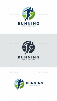 running logo design template - humans logo templates