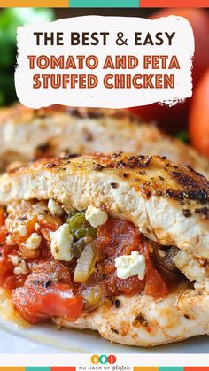 Feta Stuffed Chicken, Best Spaghetti Recipe, Tomato And Feta, Creamy Feta, Feta Chicken, Dinner Games, Gluten Free Travel, Juicy Tomatoes, Yummy Chicken Recipes