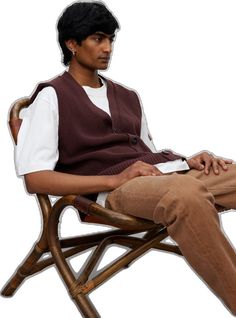 V-neck Knit Vest For Work, Brown Knit V-neck Vest, Brown Knit Sweater Vest For Work, Brown Cotton V-neck Outerwear, Brown V-neck Cotton Outerwear, Brown V-neck Vest For Winter, Brown V-neck Vest For Work, Brown Wool Sweater Vest For Workwear, Brown V-neck Vest For Workwear