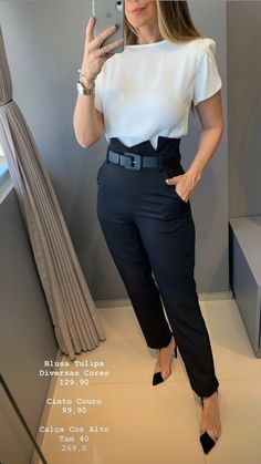 Outfit With Black Slacks Women, Outfit Semiformal Mujer, Fashionable Work Outfit, Business Casual Outfits For Work, Classy Work Outfits, Stylish Work Outfits, Casual Work Outfits, Fashion Mistakes, Looks Chic