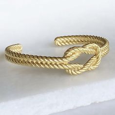 Lariat Love Me Knot Bracelet - 14K Gold on Brass - www.urban-equestrian.com