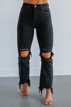 Rudy Risen Jeans - Vintage Black Black Distressed Jeans, Jean Fit, Black Mom Jeans, Athleisure Dress, Scarf Shirt, Overalls Pants, Straight Crop Jeans, Swimwear Bottoms, Curvy Jeans