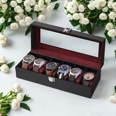 Experience the epitome of sophistication with our exquisite Watch Box, meticulously designed to organize timepieces with a display size of up to 48 mm across its dual layers, presenting ample storage space for your distinguished collection. The option to remove the watch pillows further enhances versatility, allowing you to safeguard your valuable jewels with ease. Elegant Rectangular Case Watch Accessories For Gift, Black Rectangular Watch As Gift, Rectangular Black Watch As Gift, Elegant Rectangular Case Watch Accessories As Gift, Rectangular Black Watch As A Gift, Black Rectangular Watch For Gift, Classic Black Watch Accessories For Gift, Classic Black Watch Accessories As Gift, Black Rectangular Watch Accessories For Gift