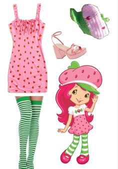 Cute Halloween Costumes Strawberry Shortcake, How To Dress Like Strawberry Shortcake, Strawberry Shortcake Inspo Outfit, Womens Strawberry Shortcake Costume, Strawberry Shortcake Halloween Costume Teen, Cute Strawberry Shortcake Costume, Starberry Shortcake Halloween Costume, Strawberry Shortcake Characters Halloween Costume, Fair Outfit Ideas Carnival Fall