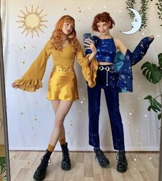 Sun And Moon Costume, Moon Costume, Uhyggelig Halloween, Best Couples Costumes, Duo Costumes, Best Friend Halloween Costumes, Couple Costumes, Duo Halloween Costumes, Taylor Swift Tour Outfits