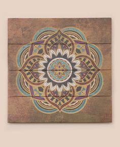 Lotus Mandala Wood Pallet Wall Hanging - Posters, Prints, & Visual Artwork 12 Pallet Wall Hangings, Wood Pallet Wall Art, Tiny Cottages, Boho Market, Pallet Wall Art, Wood Pallet Wall, Mandala Wall Hanging, Wood Pallet Art, Lotus Mandala