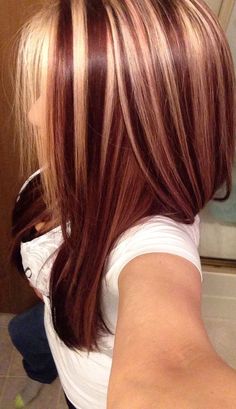 Auburn Blonde Hair, Red And Blonde, Red Hair With Highlights, Red Blonde Hair, Makeup Tip, Dark Brown Hair Color, Super Hair, Blonde Hair With Highlights, Hair Color Highlights