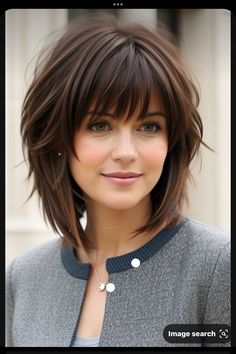 Chin Length Styles For Fine Hair, Shag Hair Styles For Fine Hair, Cheryl Burke Hair, Angled Bob With Bangs Fine Hair, Fine Hairstyles With Bangs, Chin Length Hair For Fine Hair, Hairstyles For Fine Hair 2024, Hair Styles For Medium Length With Bangs, Short Textured Bob Fine Hair