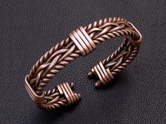 Adjustable braided twisted handforged unique pure copper men bangle bracelet Brown Copper Bangle, Handmade Copper Braided Bangle Bracelet, Handmade Brown Copper Bangle, Handmade Copper Bangle In Brown, Men Bangle, Mens Copper Bracelet, Copper Wedding Anniversary, Mens Accessories Bracelet, Mens Bangles