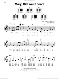 mary did you know? sheet music