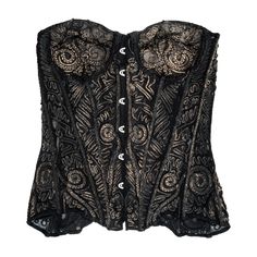 Jean Paul Gaultier black silk corset with copper foiled embroidery, fw 2006 For Sale at 1stDibs Jean Paul Gaultier Corset, Gaultier Corset, Marty Simone, Silk Corset, Vintage Designer Bags, Bustle Skirt, Corset Blouse, Dark Style, French Fashion Designers