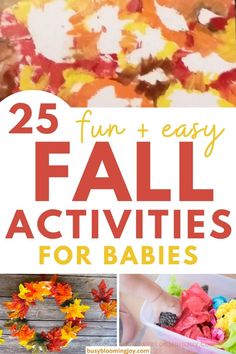 25 fun and easy fall activities for babies to do with the kids in their home