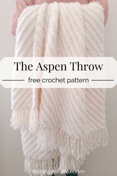 the aspen throw free crochet pattern