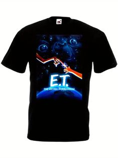 Et Summer Ready Graphic Cotton Men's T shirt Comfortable - Temu Cheap Casual T-shirt For Fishing, Extra Terrestrial, Summer Ready, Mens T, Mens Tshirts