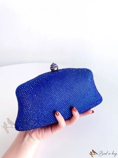 Bird in Bag - Decorative Asymmetrical Evening Clutch Red Details, Print Box, Blue Box, Box Bag, Evening Clutch, Bird In Bag, Chain Styles, All Over Print, Evening Bags